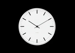 Arne Jacobsen Clocks City Hall Veggur Ø21 cm hvit/sort
