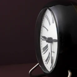 Arne Jacobsen Clocks Roman Bordur Ø11 cm hvit/sort