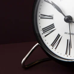 Arne Jacobsen Clocks Roman Bordur Ø11 cm hvit/sort
