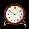 Arne Jacobsen Clocks Station Bordur Ø11 cm bordeaux/hvit