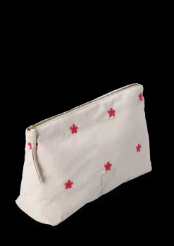 JUNA Daisy Karla Toalettveske 30x10x20 cm – Sand/Rød fra