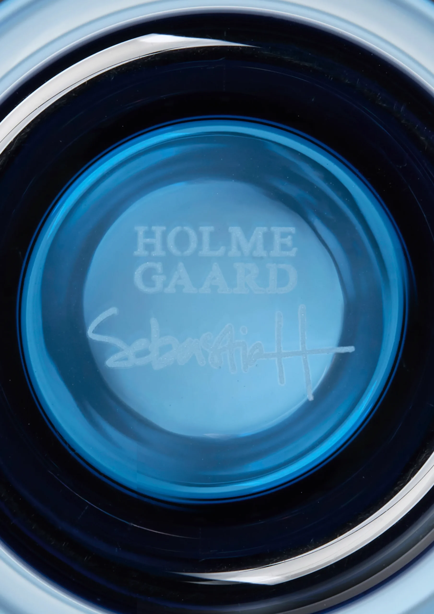 Holmegaard ARC Vase H15 mørk blå