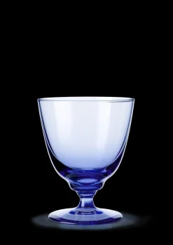 Holmegaard Flow Glass med stett 35 cl mørk blå - Kjøp nå