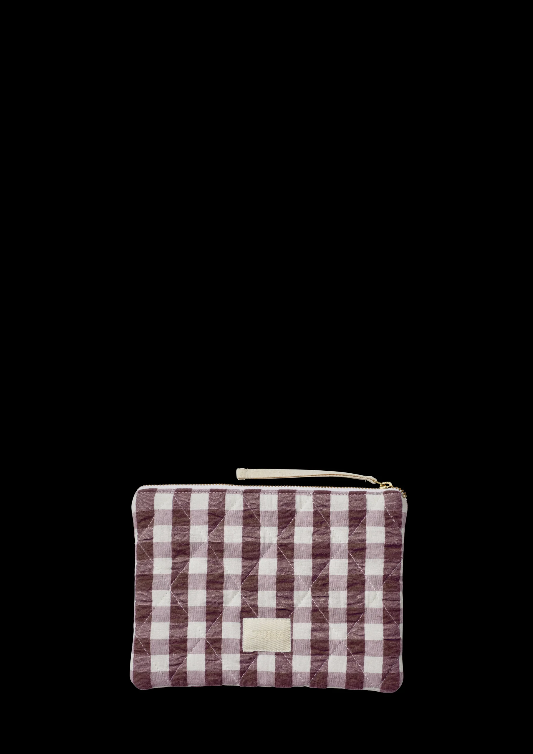 JUNA Bæk&Bølge Dalila Toiletbag 20x14 cm Chocolate/Hvit