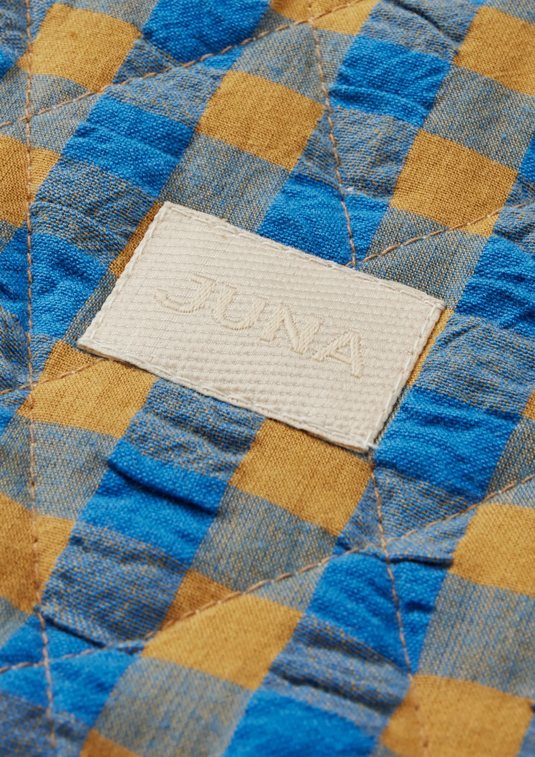 JUNA Bæk&Bølge Dalila Toiletbag 20x14 cm Blå/Oker.
