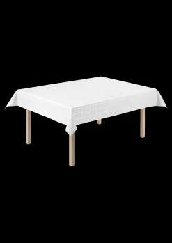 JUNA Brick damaskduk, hvit, 150 x 270 cm – Kjøp her