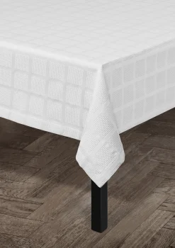 JUNA Brick damaskduk, hvit, 150 x 320 cm – Kjøp her
