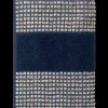 JUNA Check Håndkle 70x140 cm mørk blå/sand
