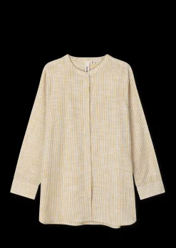 JUNA Monochrome Lines Ida shirt XS oker/hvit