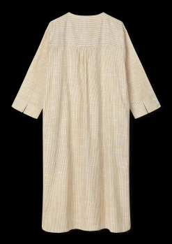 JUNA Monochrome Lines Sonja dress XS oker/hvit