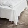 JUNA Percale Flatt laken 150x250 cm hvit