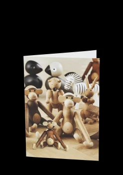 Kay Bojesen Postcard Mini monkey, front A6 mixed wood