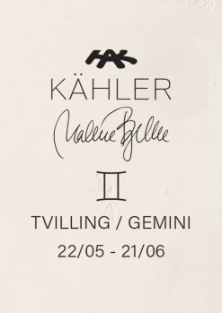 Kähler Astro Gemini H24 hvit
