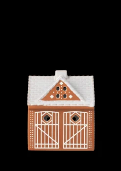 Kähler Gingerbread Lyshus Julestall H11.5 brun - Kjøp nå