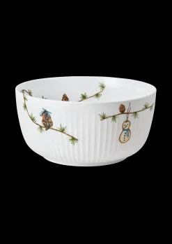 Kähler Hammershøi Christmas Skål Ø21 cm hvit m. deko