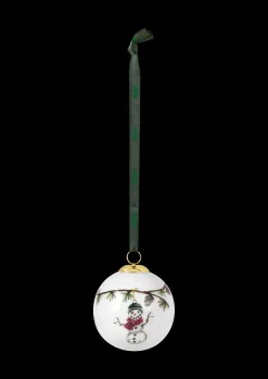 Kähler Hammershøi Christmas Kule 2020 Ø6 cm hvit m. deko