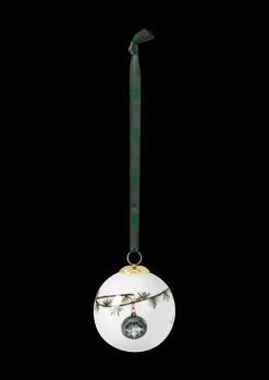 Kähler Hammershøi Christmas Kule 2020 Ø6 cm hvit m. deko