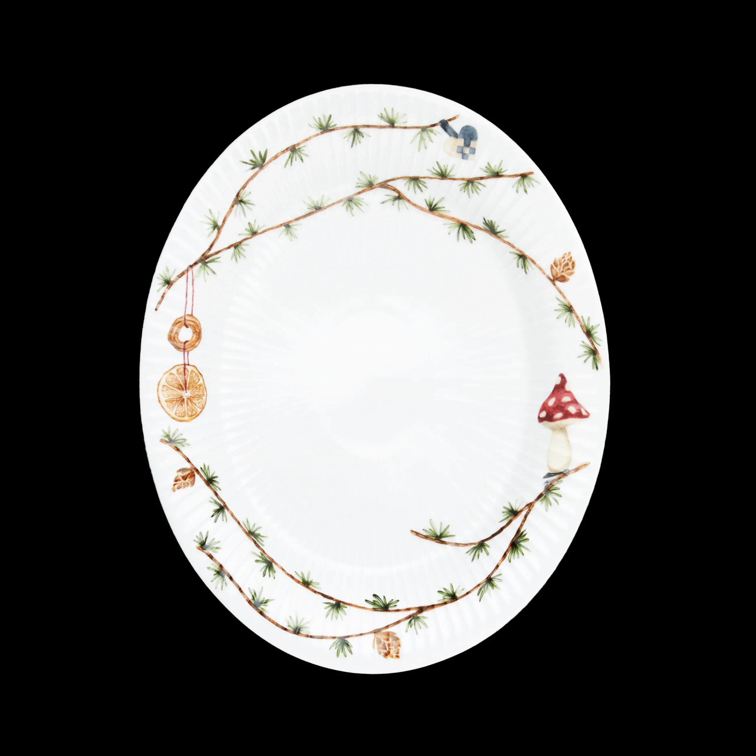 Kähler Hammershøi Christmas Oval bord skål 28.5x22.5