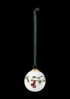 Kähler Hammershøi Christmas Kule 2018 Ø6 cm hvit m. deko