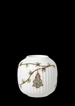 Kähler Hammershøi Christmas Telyslykt Ø9.5 cm hvit m. deko