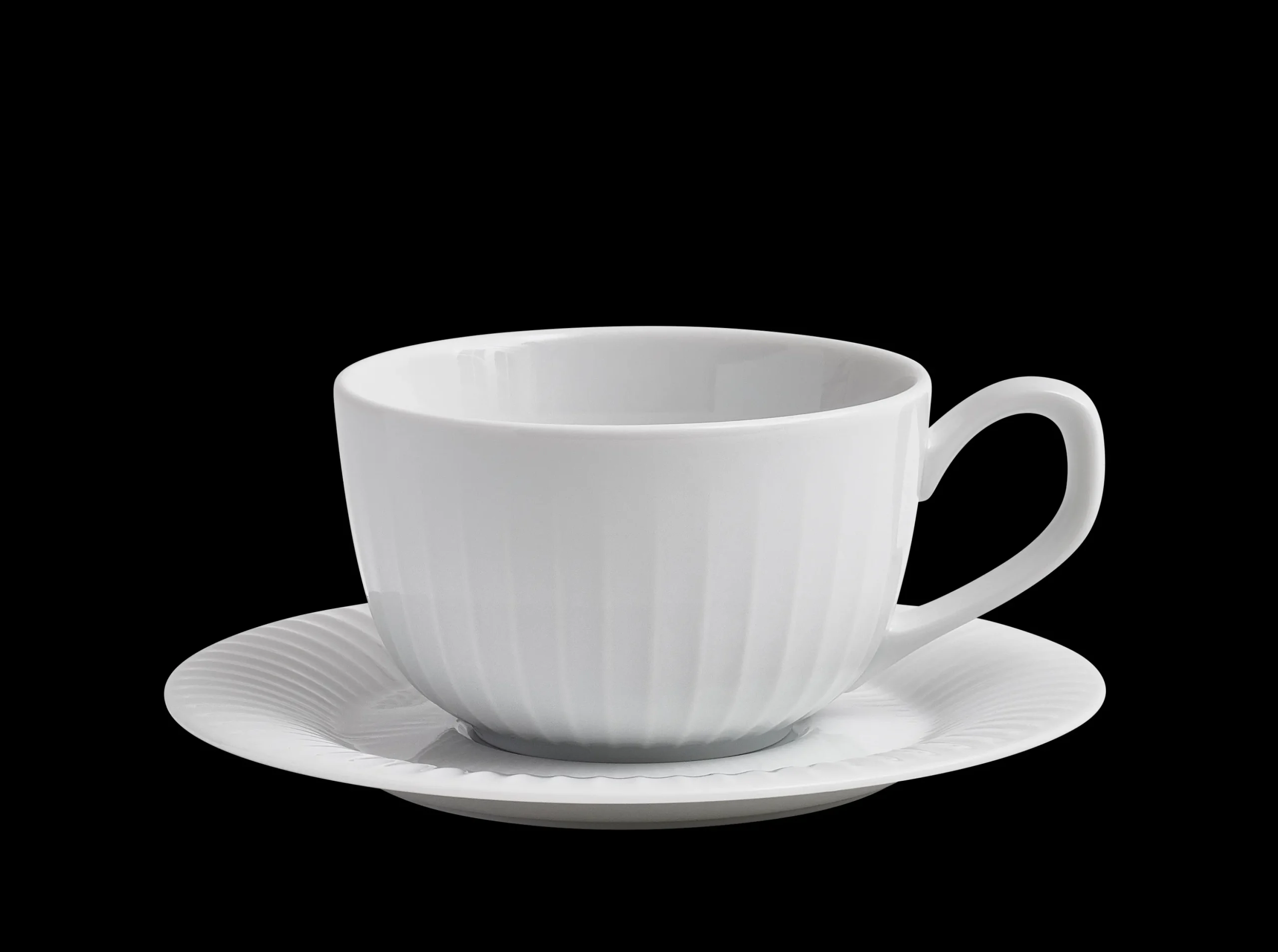 Kähler Hammershøi Kaffekopp med skål 25 cl hvit (16060)