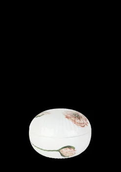 Kähler Hammershøi Poppy Bonbonnier Ø12 cm hvit m. deko