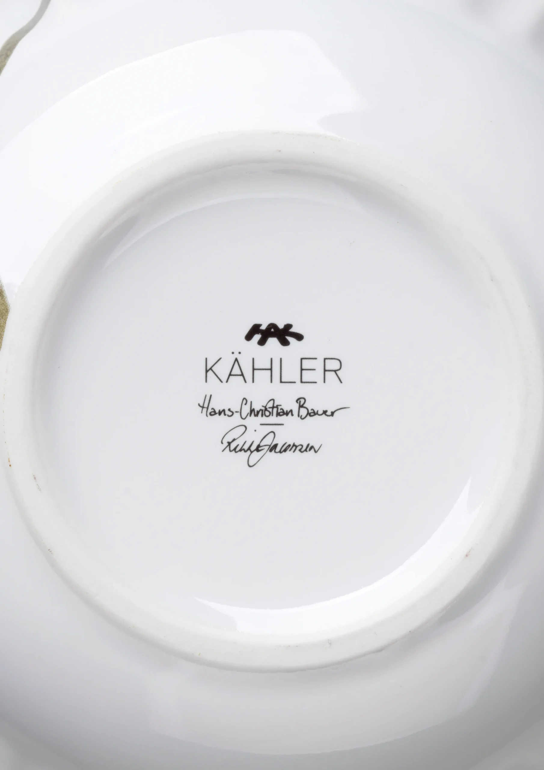 Kähler Hammershøi Poppy Vase H21 hvit m. deko