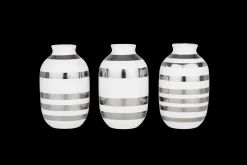 Kähler Omaggio Vase miniatyr sølv 3 stk. (15350)