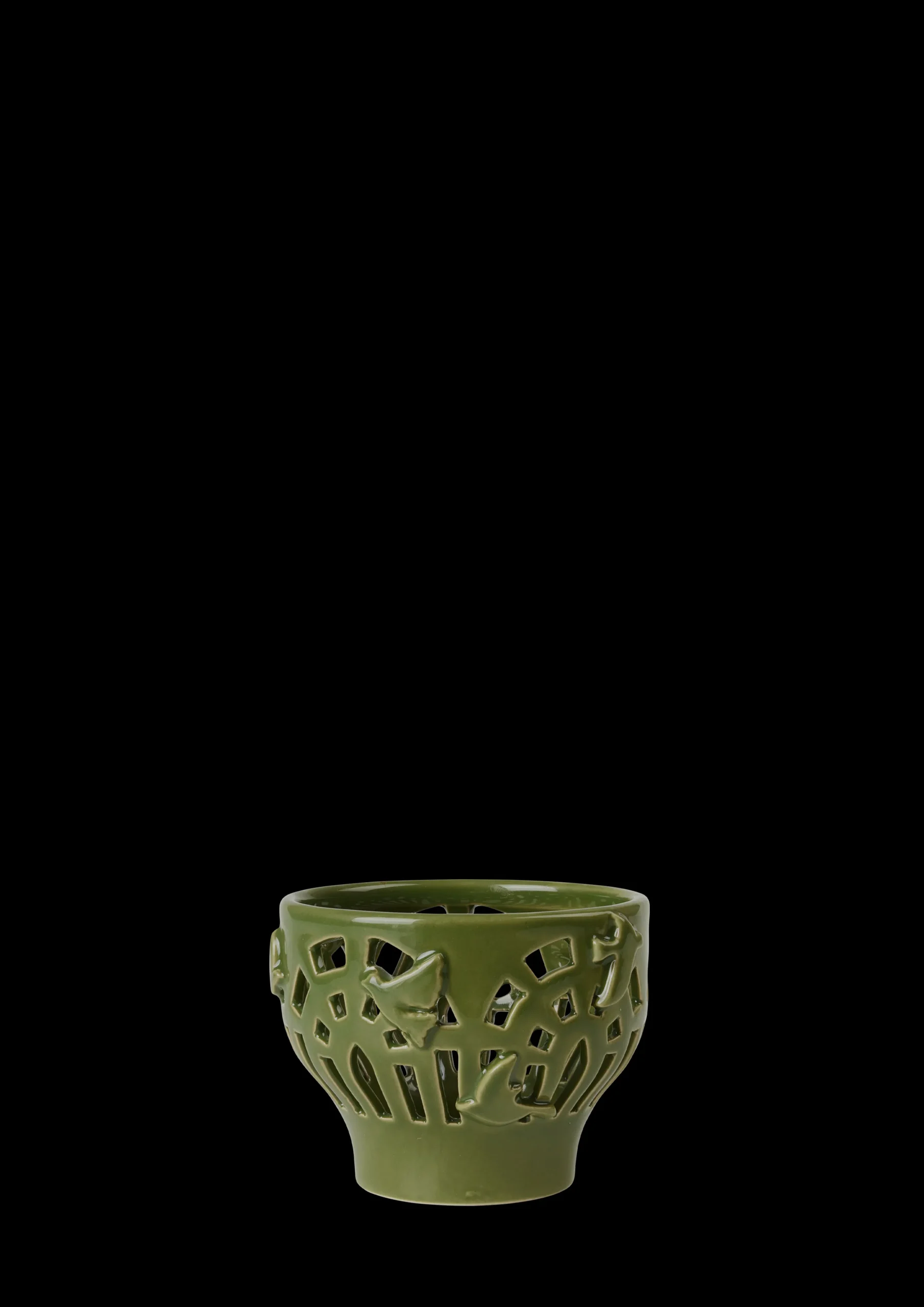 Kähler Orangery Telyslykt Ø9.5 cm green garden - Kjøb her