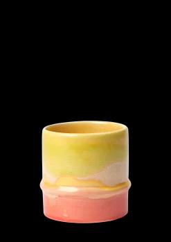 Kähler Poppery Krus 36 cl yellow/apple green/pink