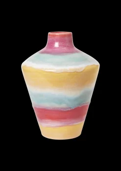 Kähler Poppery Vase med eple H32 cm pink/mint/gul - Kjøp nå