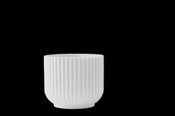Lyngby Porcelæn Lyngby Blomsterpotte medium hvit