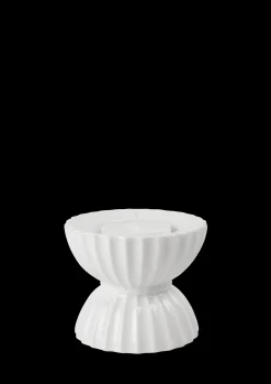 Lyngby Porcelæn Lyngby Tura Telyslykt Ø8 cm hvit - Kjøb her