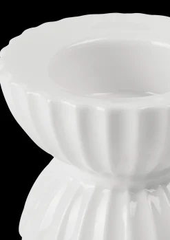 Lyngby Porcelæn Lyngby Tura Telyslykt Ø8 cm hvit - Kjøb her