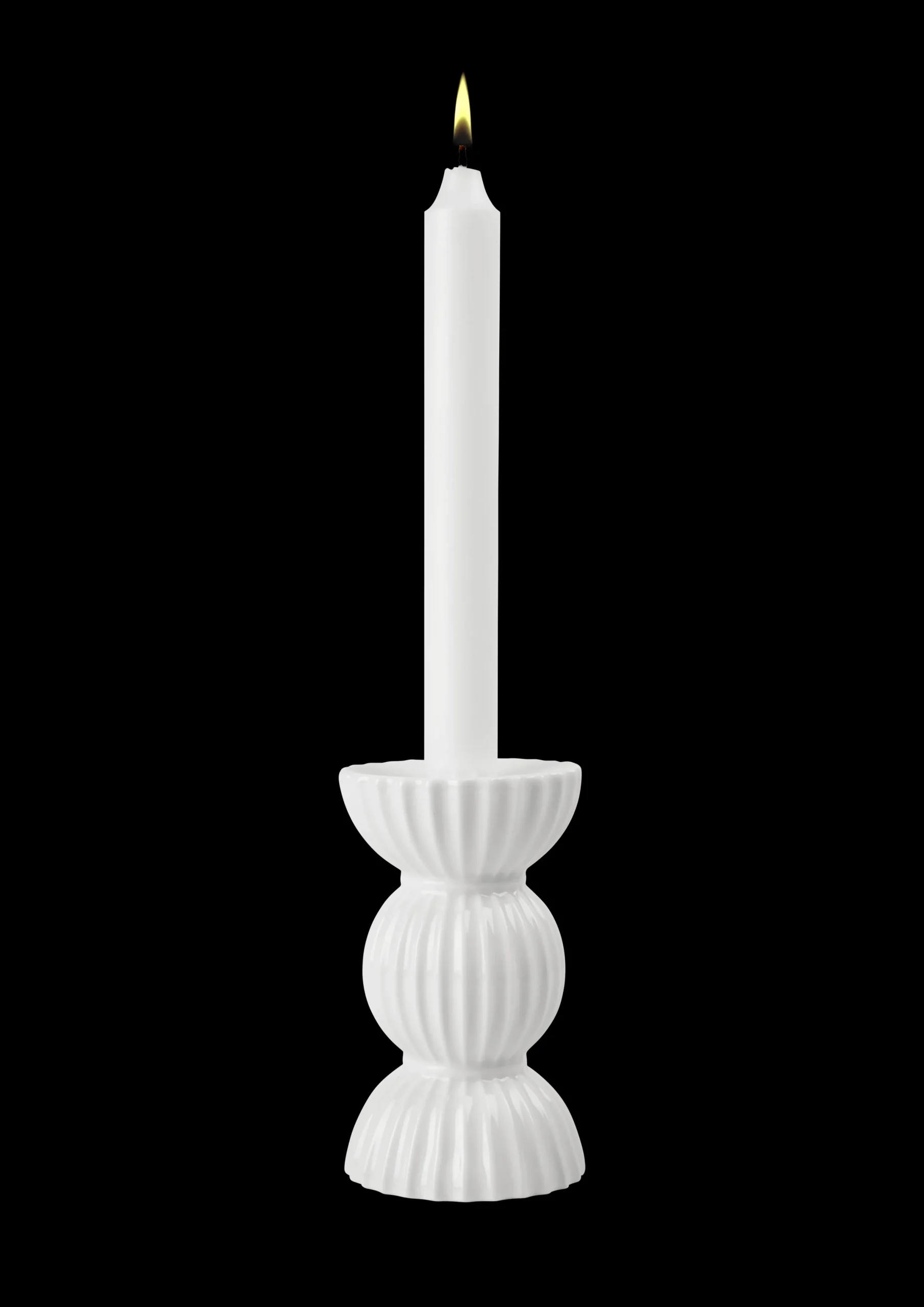 Lyngby Porcelæn Lyngby Tura Lysestake H14 cm hvit - Kjøb her