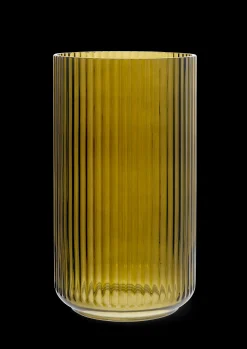 Lyngby Porcelæn Lyngby Vase H31 olivengrønn glass
