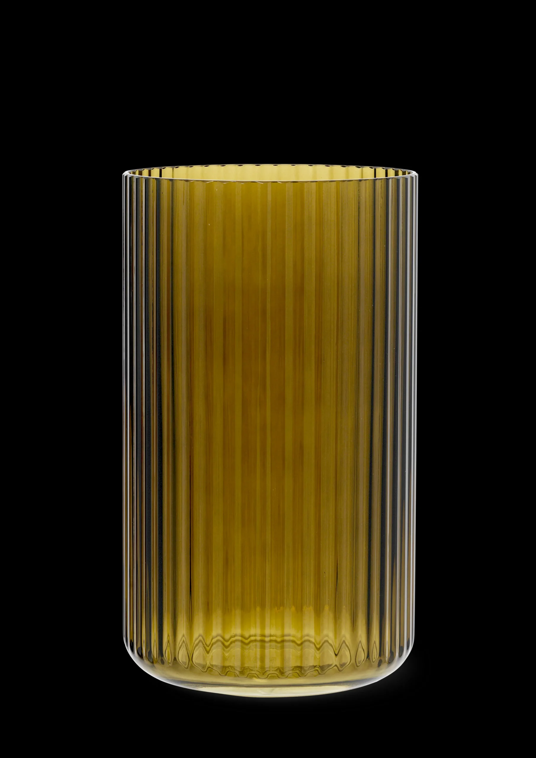 Lyngby Porcelæn Lyngby Vase H25 olivengrønn glass