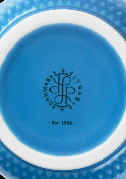 Lyngby Porcelæn Rhombe Color Vase H20 cm blå porselen