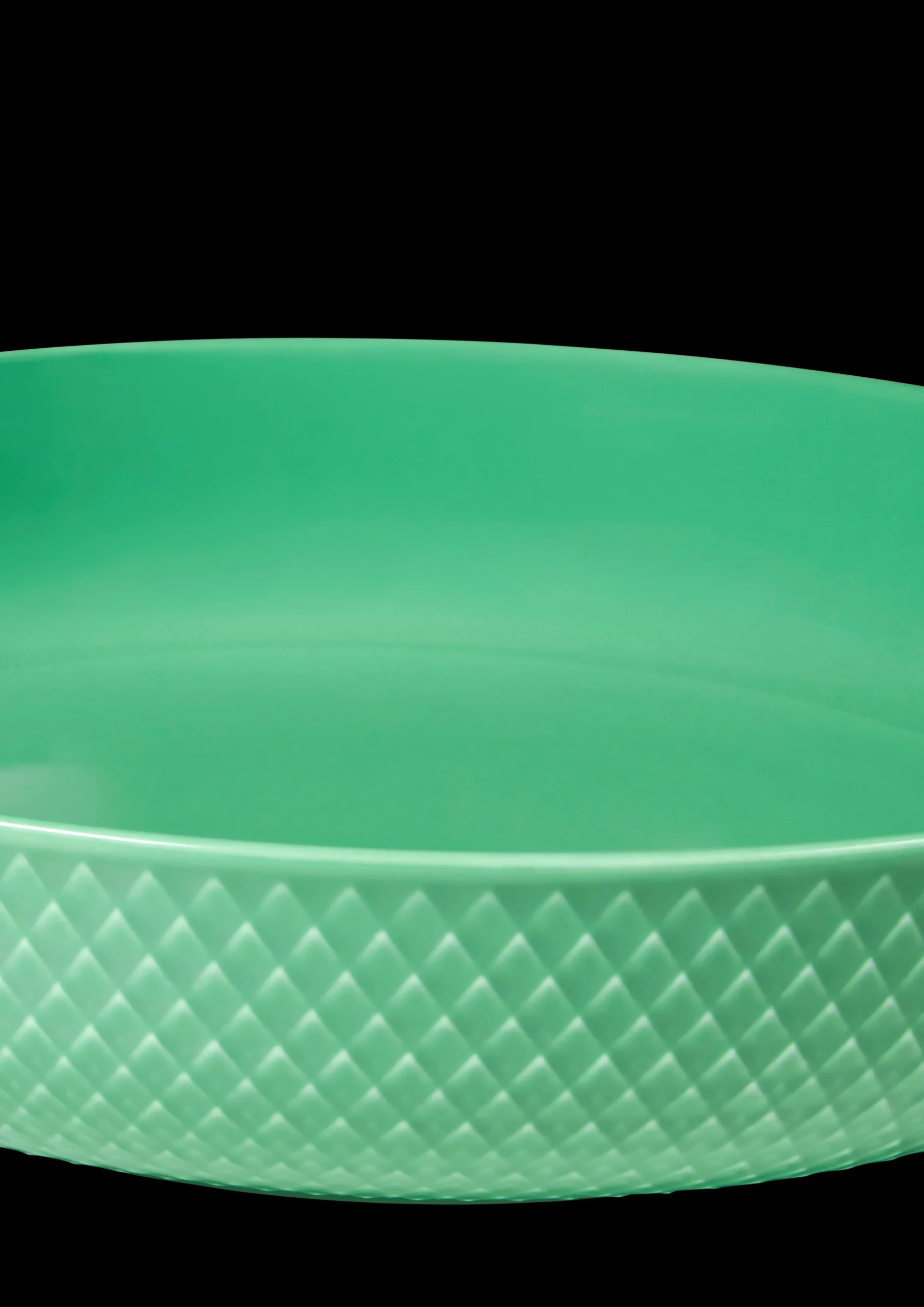 Lyngby Porcelæn Rhombe Color Serveringsskål Ø28 cm grønn