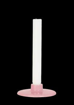 Lyngby Porcelæn Rhombe Color Lysestake H3 rosa