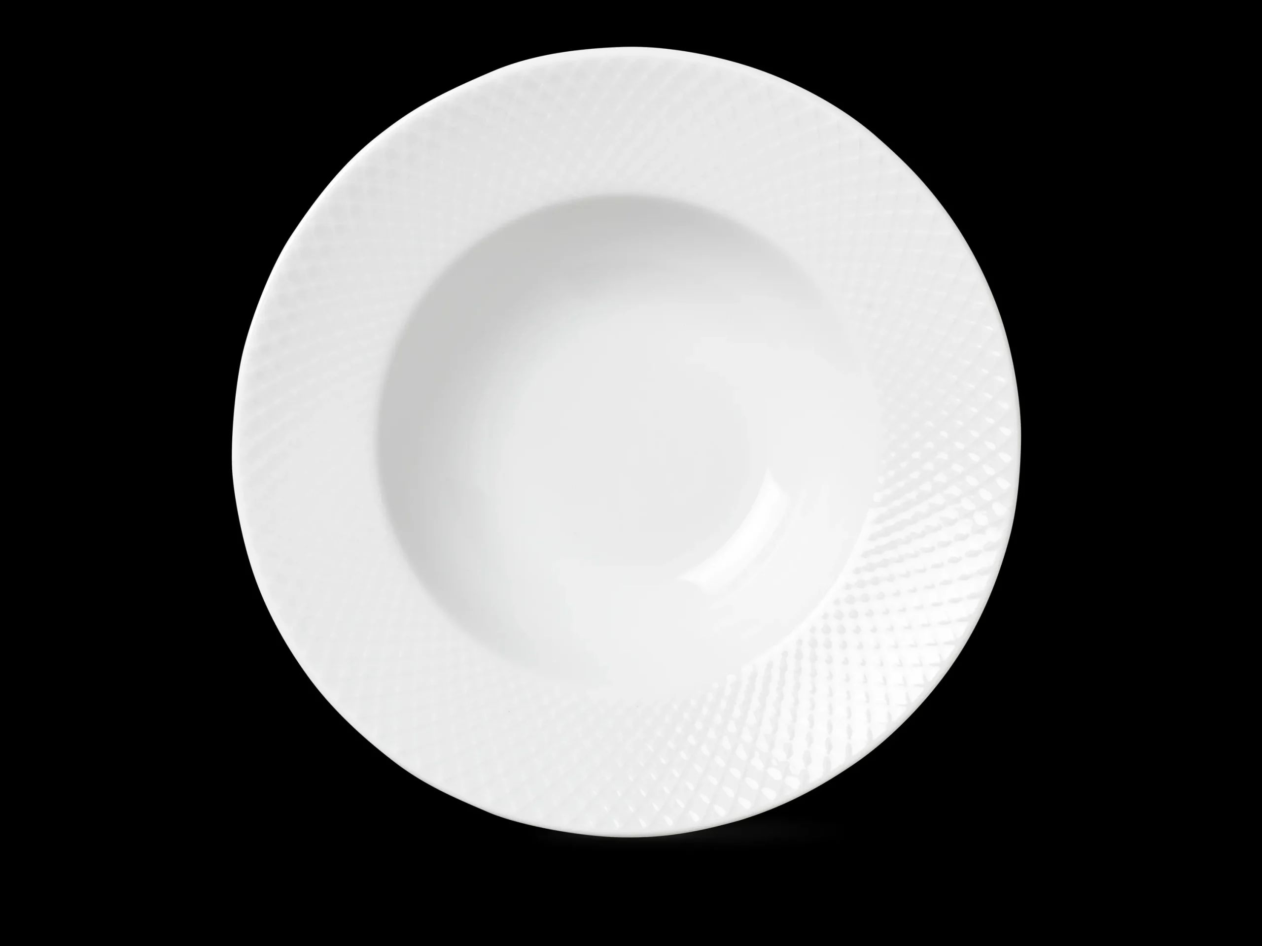Lyngby Porcelæn Rhombe Dyp tallerken Ø24.5 cm hvit