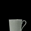 Lyngby Porcelæn Rhombe Earth Kopp med hank 39 cl moss