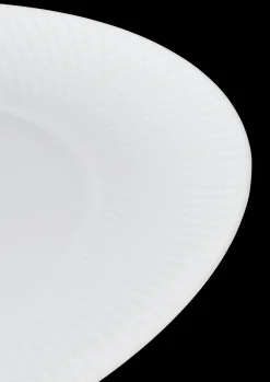 Lyngby Porcelæn Rhombe Oval serveringsfat 42x32 hvit