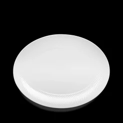 Lyngby Porcelæn Rhombe Oval serveringsfat 35x26.5 hvit