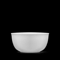 Lyngby Porcelæn Rhombe Serveringsskål Ø22 cm hvit