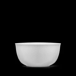 Lyngby Porcelæn Rhombe Serveringsskål Ø17.5 cm hvit