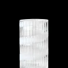 Lyngby Porcelæn Vase H15.5 cm swirl white munnblåst glass
