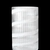 Lyngby Porcelæn Vase H25 cm swirl white munnblåst glass