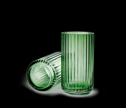 Lyngby Porcelæn Lyngby Vase H15.5 copenhagen green munnblåst glass
